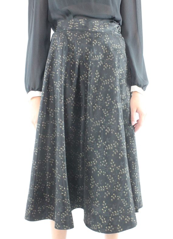 50's Gold Black Full Skirt Vintage 1950's Medium M - image 3