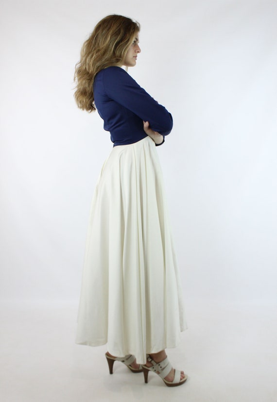 70's Long Sleeve Maxi Dress Medium - image 5
