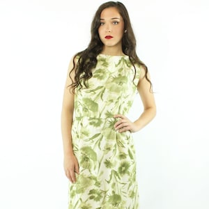 50&#39;s 60&#39;s Green Sheath Dress Large L