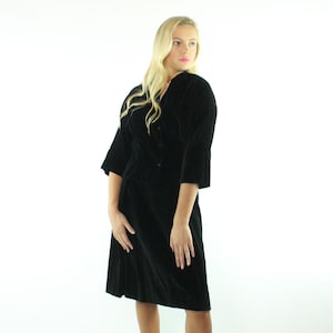 50's Black Velvet Suit Small S Medium M