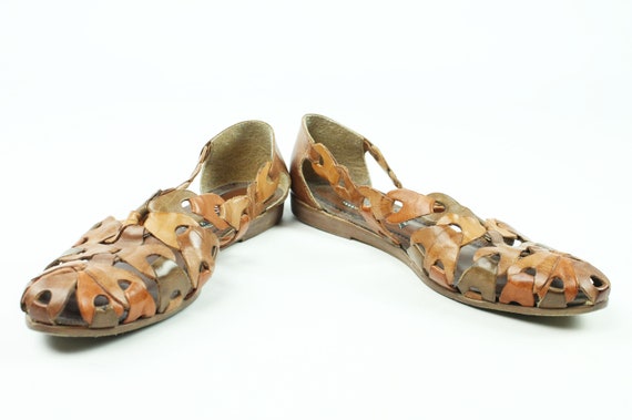 80's Leather Huarache Sandals Size 8 - image 5