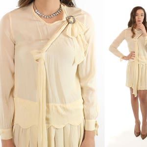 20's Ivory Flapper Dress XS X-Small XXS