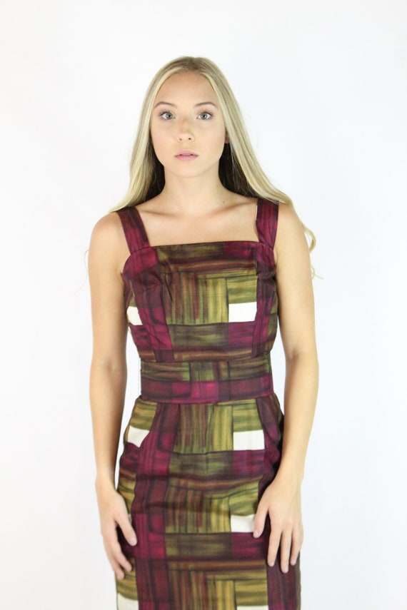 60's Abstract Dress Small S - image 3