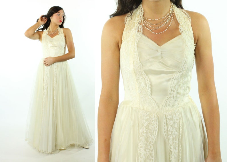 50s Halter Wedding Dress