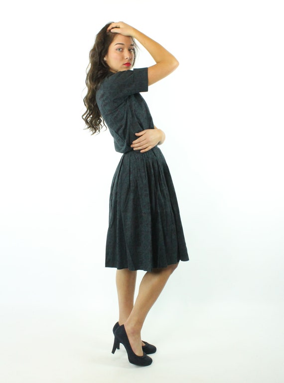 50's Full Skirt Short Sleeve Blouse Set Vintage 1… - image 4