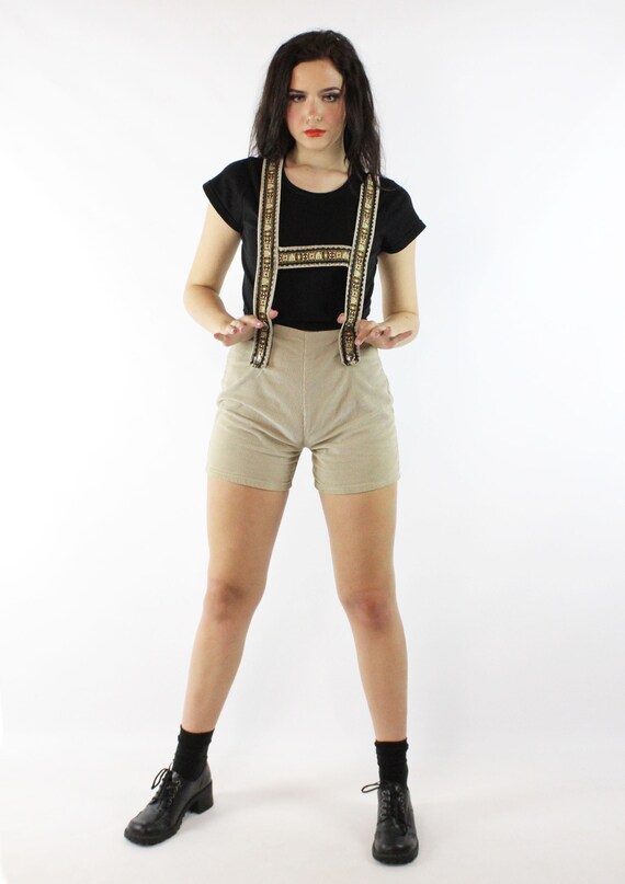 60's Tan Shorts Romper Small S - image 2