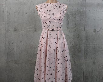 Vintage 50's Polka Dot Pink Dress X-Small XS