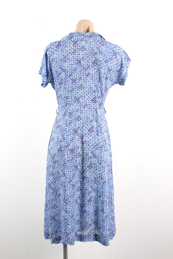 Vintage 50's Printed Dress Small S - image 6