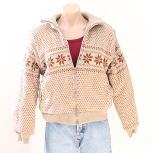 Vintage 70&#39;s Sweater Jacket Vest Large L