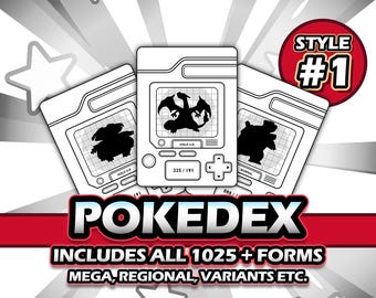 ポケモン全国図鑑1025：印刷可能なバインダーページとプレースホルダー