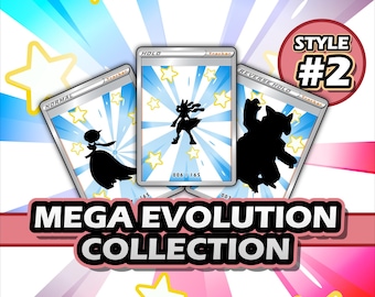 Segnaposto per raccoglitori stampabili Mega Evolution (stile 2) + checklist