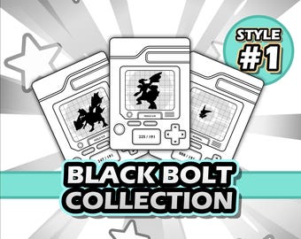 Marcadores de posición imprimibles de Black Bolt (Estilo 1) + Listas de verificación