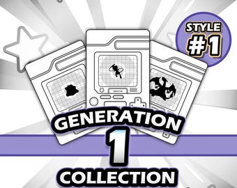 Generation 1 Printable Binder Placeholders (Style 1) + Checklists