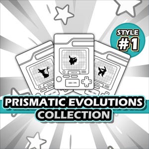 Prismatic Evolutions Printable Binder Placeholders (Style 1) + Checklists
