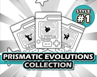 Prismatic Evolutions Printable Binder Placeholders (Style 1) + Checklists