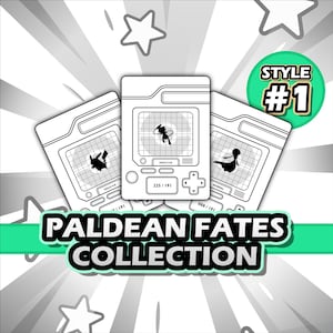Paldean Fates Printable Binder Placeholders (Style 1) + Checklists