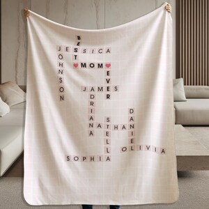 Benutzerdefinierte Name Mutter Decke, personalisierte Mama Decke, individuelles Geschenk für Muttertag, personalisierte Decke, tolle Mama Decke, beste Mama aller Zeiten