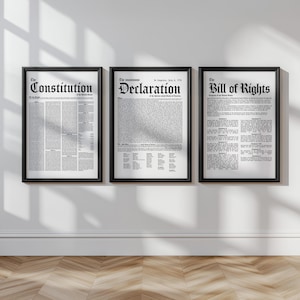 America’s Founding, Declaration of Independence, US Constitution, Bill of Rights, Digital Download, Fourth of July Printable Patriotic Set