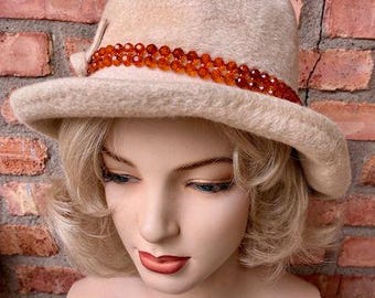 Vintage 60’s Mr. John Classic Wool Floppy Brim Hat Mr John Jr Hat Indiana Women main image 4