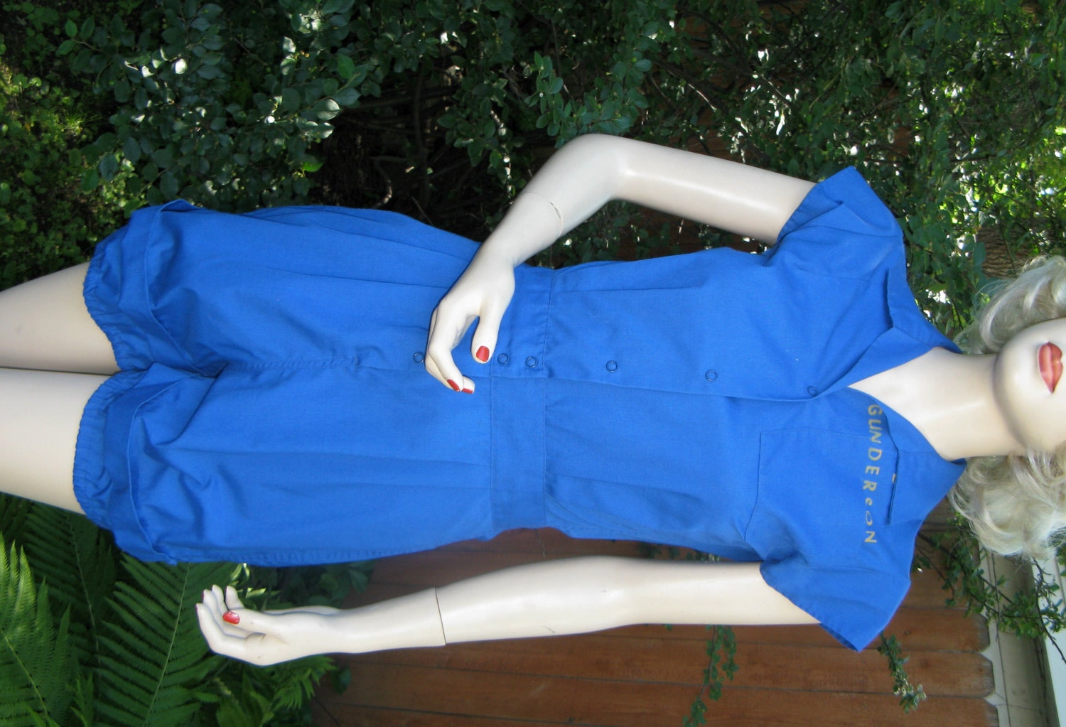 Vintage 1950s Womens Blue Gym Suit Romper by Moore Small Etsy