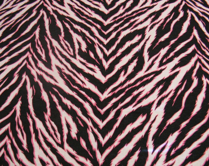 Vintage 80s Zubaz Fabric Hot Pink Black & White 68 Etsy