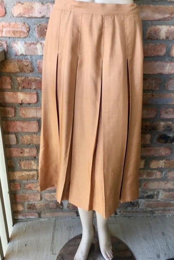 Vintage 1950s Sloat New York Pure Silk Pleated Sk… - image 1