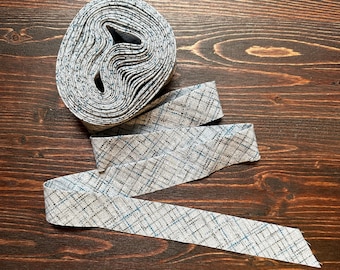 Quilt Binding - Sold BY THE YARD -  Textured Grid in Smoke Gray from Coco Collection by Michael Miller - 100% cotton