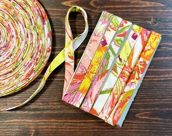 Bias Tape 1/2" double fold bias tape BY THE YARD - Art Gallery - Sage Painted Desert Morning  - 100% Cotton