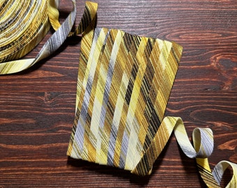 Bias Tape 1/2" double fold bias tape BY THE YARD - Honey Metallic Stripe from Joann - 100% Cotton