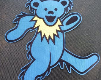 Giant Dancing Bear Patch, Grateful Dead Patch, Jerry Bear, Blue Bear, Shakedown Street, Dead and Company, Bob Weir, John Mayer,