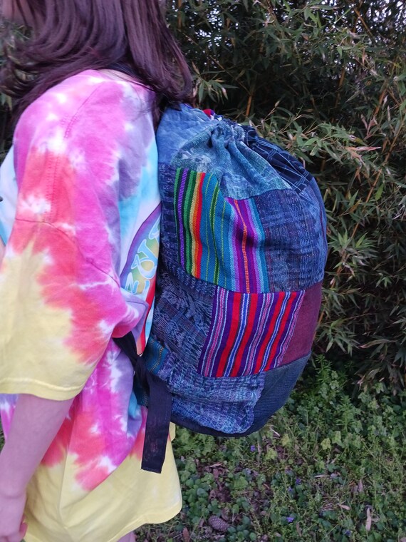 Guatemalan backpack, Patchwork backpack, Vintage … - image 3