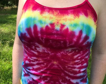 Spaghetti Strap Tie Dye Tank Top, Womens Tank Top, Tie Dye Tank Top,