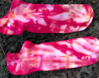 Tie Dye Bamboo Footies, Bamboo Socks, Footie Socks, Size 11-13, Unisex Socks, Happy Hippie Feet, Eco friendly socks, Bamboo Clothing