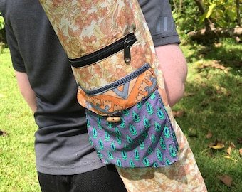 Recycled Silk Yoga Mat Bag, Yoga Bag, Yoga Accessories, Namaste, Yoga Clothing, FREE Shipping