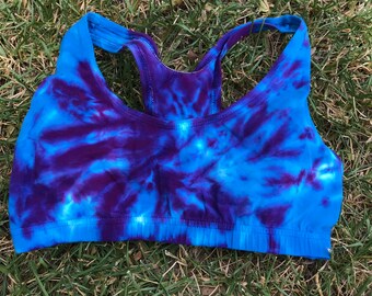 Tie Dye Sports Bra, Yoga Wear, Festival Clothing, Hot Mama, Dance Bra, Namaste Clothing, Cool Breezy Clothing, Grateful Dead Bra, Medium