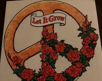Let it Grow window sticker, Vintage Dead sticker