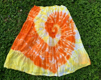 Boho Tie Dye Gauze Tier Skirt, ENVIO GRATUITO, Tamaño 2X