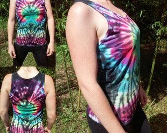 Tie Dye Tank, Yoga Tank Top, Unisex Tie Dye Tank, Fine Jersey Tank, Festival Clothing, Tie Dye Clothing, Xtra Small, Tank Top