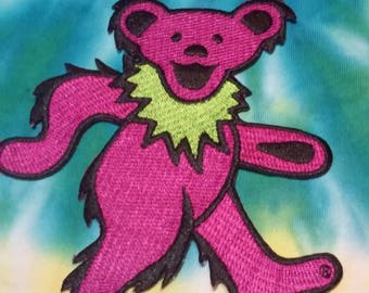 Dancing Bear Patch, Grateful Dead Patch, Jerry Bear, Purple Bear, Cassidy, Shakedown Street, Dead and Company, Bob Weir, John Mayer, Furthur