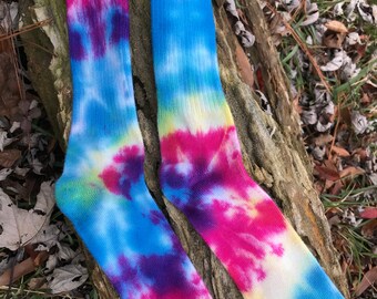 Bamboo Socks - Eco Friendly - Tie Dye - Festival Socks - Happy Hippie Feet - Unisex Size 9-11