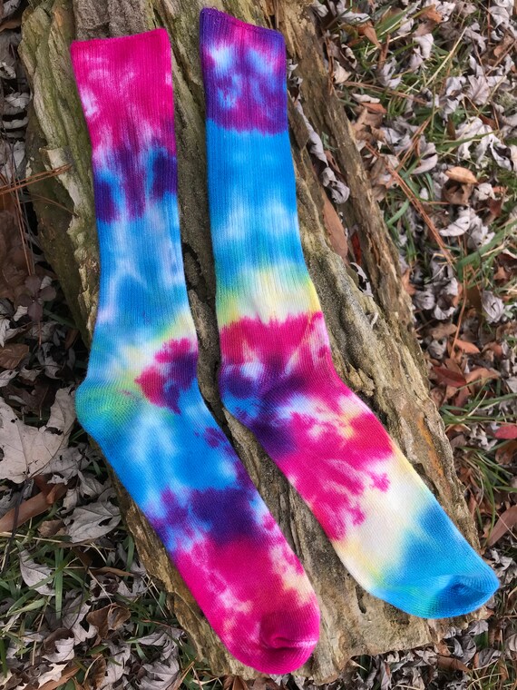 Bamboo Socks Eco Friendly Tie Dye Festival Socks Happy - Etsy