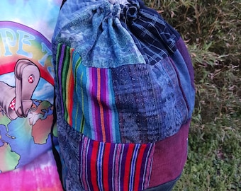 Guatemalan backpack, Patchwork backpack, Vintage backpack
