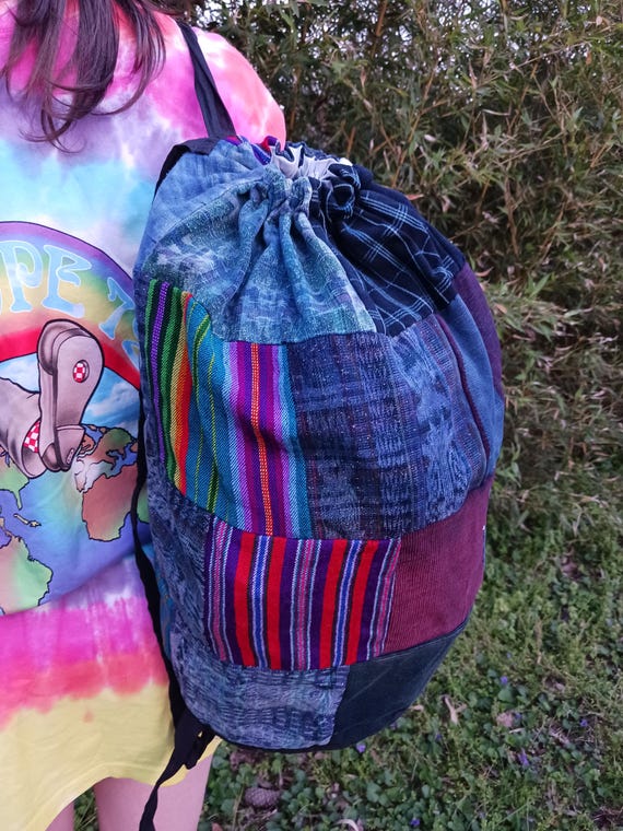 Guatemalan backpack, Patchwork backpack, Vintage … - image 1