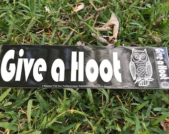 Give a Hoot! Don't Pollute sticker, Woodsy the Owl, Environmental Message, Earth Friendly, Eco friendly, Smokey the Bear