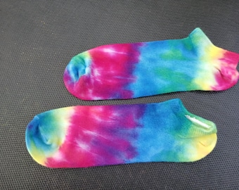 Bamboo Footie Socks - Tie Dye Socks - Tie Dye - Footie Socks - Size 9-11 - Adult - Clothing - Unisex - Socks - Hippie Feet - Festival socks