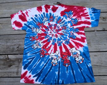 U S Blues Spinning Bears, Grateful Dead Tshirt, 100% cotton, Size Large, FREE Shipping