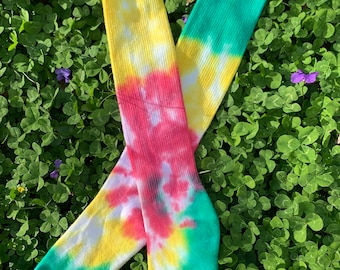 Knee High Tie Dye Socks, Knee High Socks, Tie Dye Socks, Adult Socks, Festival Socks, Tie Dye Clothing, Grateful Dead Socks, Jerry Garcia