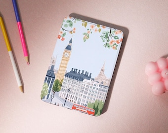 Illustration de Londres Big Ben Housse pour Kindle Paperwhite 1/2/3/4, étui Kobo, étui Kindle Paperwhite 10/11 en acrylique avec dragonne