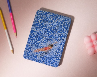 Vintage Swimmers Art Kindle Case With Hand Strap,Kobo Clara Case,PaperWhite 10/12th, Personalised Gift,Kindle Colorsoft Case,Auto Wake/Sleep