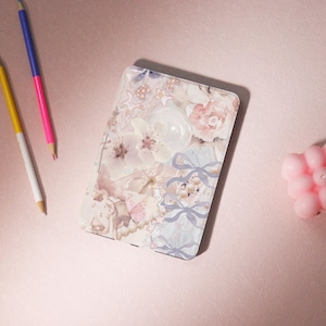 Dreamy Floral Collage Kindle Case with Strap,2024 Kindle Colorsoft Case,Cover Paperwhite 12th 7-inch,Kindle 10/11/12th, Free Personalization